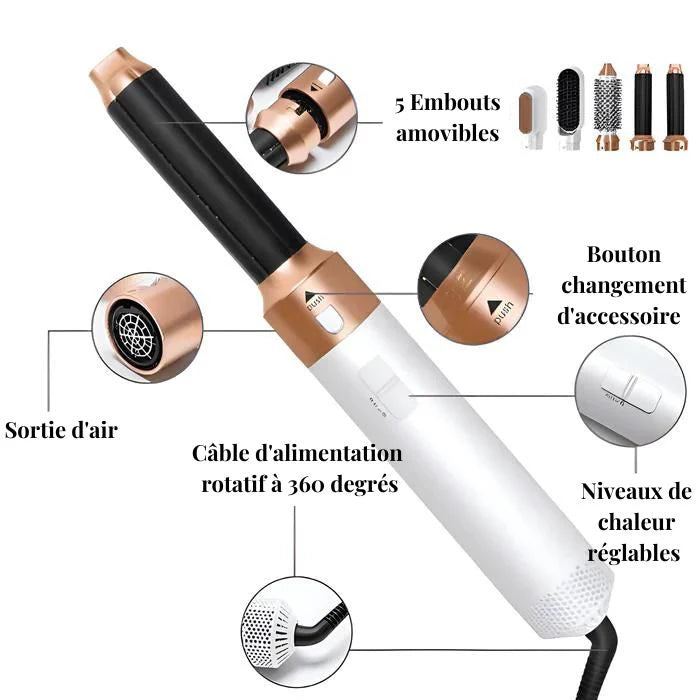Hairflow™ Sèche-cheveux 5 en 1